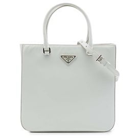 Bolsa Prada Medium em couro Spazzolato branco Branco