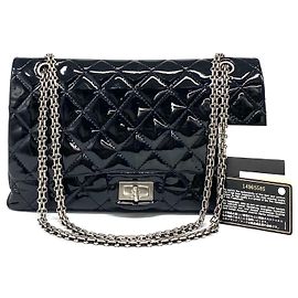 Chanel Bijoux Chain Reissue 2.55 Flap Patent Leather Nero