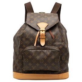 Brown Louis Vuitton Monogram Montsouris GM Backpack Brown
