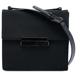 Borsa a tracolla con patta Prada Tessuto nera Nero