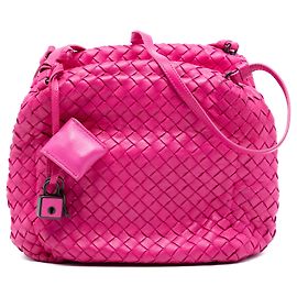 Bolsa transversal Cube em nappa Intrecciato rosa Bottega Veneta Rosa