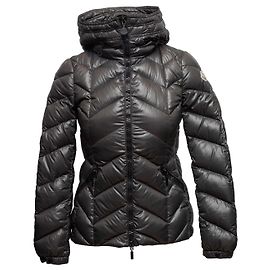 Jaqueta Moncler acolchoada com capuz, cor Charcoal, Tamanho 0 Cinza