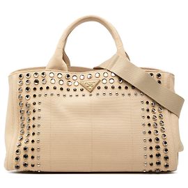 Borsa Prada Canvas Canapa Bijoux beige Beige