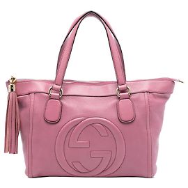 Bolsa Tote Soho Working em couro rosa Gucci Small Rosa