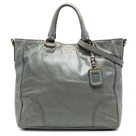 Bolso Prada Vitello Shine gris Gris
