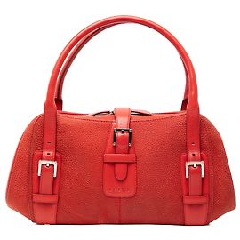 Sac à main Senda en nubuck rouge LOEWE Rouge