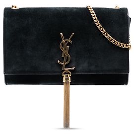 Borsa a tracolla Kate con nappa e monogramma nero Saint Laurent misura Medium Nero