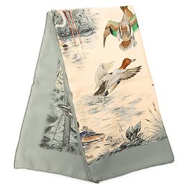 Hermès Halte en Camargue Seidentuch 90 Beige Beige