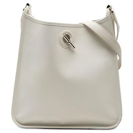 Bolsa transversal Hermès Epsom Vespa PM branca Branco