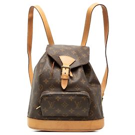 Brown Louis Vuitton Monogram Montsouris PM Backpack Brown