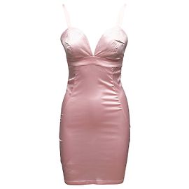 Versus Versace Robe bustier en satin rose Versus Gianni Versace Taille IT 40 Rose