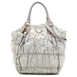 Sac à main Tessuto Gaufre Prada gris Gris