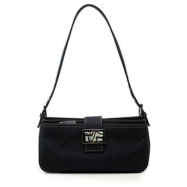Bolsa de ombro Fendi Canvas FF Marble azul Azul