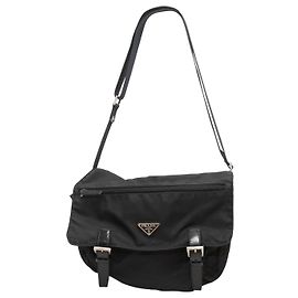 Borsa a tracolla in nylon nero Prada Nero