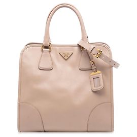 Sac cabas shopping Prada Saffiano Lux rose Rose