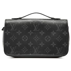 Black Louis Vuitton Monogram Eclipse Zippy XL Wallet Black
