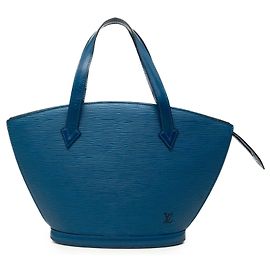 Blue Louis Vuitton Epi Saint Jacques PM Short Strap Handbag Blue