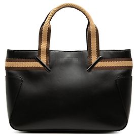 Black Gucci Calfskin Web Handbag Black