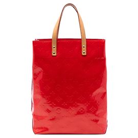 Sac cabas Red Louis Vuitton Monogram Vernis Reade MM Rouge