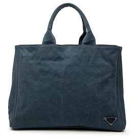 Blue Prada Denim Tote Blue