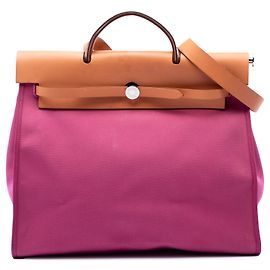 Bolsa Hermès Toile Herbag Zip 39 rosa Rosa