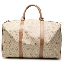 Beige Dior Honeycomb Coated Canvas Travel Bag Beige
