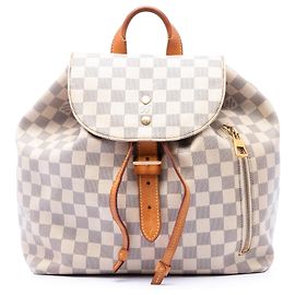 White Louis Vuitton Damier Azur Sperone Backpack White