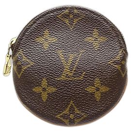 Monedero Redondo Monogram Marrón Louis Vuitton Castaño
