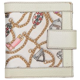 White & Multicolor Gucci Silk & Leather Charmy Wallet White