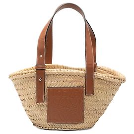 Panier cabas LOEWE Small Raffia Anagram beige Beige