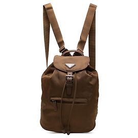 Sac à dos à cordon Prada Tessuto marron Marron