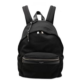 Mochila City em canvas preto Saint Laurent Preto