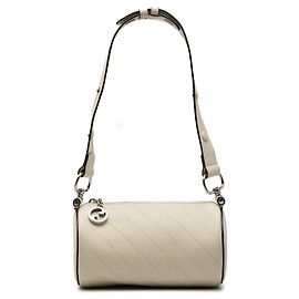 Weiße Gucci Mini Blondie Leder Schultertasche Weiß
