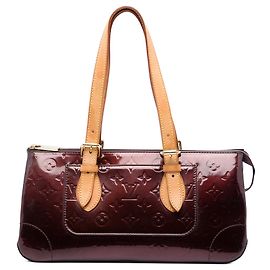 Bolsa de ombro Louis Vuitton Monogram Vernis Rosewood Avenue roxo Roxo
