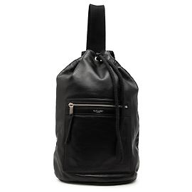 Black Saint Laurent Smooth Calfskin City Sailor Backpack Black