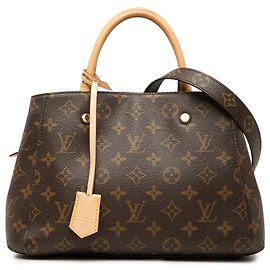 Sac à main Louis Vuitton Monogram Montaigne BB marron Marron