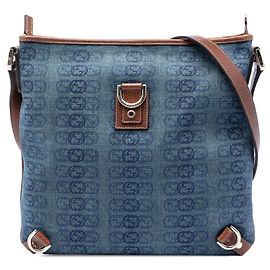 Bolsa transversal Abbey D Ring em denim GG azul Gucci Azul