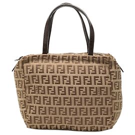 Fendi Mini Zucchino Canvas Handtasche Beige Beige