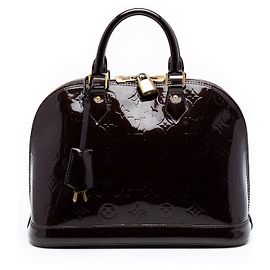 Bolsa Louis Vuitton Monogram Vernis Alma PM Roxa Roxo