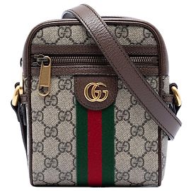 Bolsa transversal Gucci Mini GG Supreme Web Ophidia bege Bege