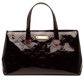 Lila Louis Vuitton Monogram Vernis Wilshire PM Handtasche Lila