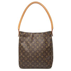 Bolsa de ombro Louis Vuitton Monogram Looping GM marrom Marrom