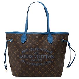 Sac cabas Blue Louis Vuitton Monogram Ikat Neverfull MM Bleu