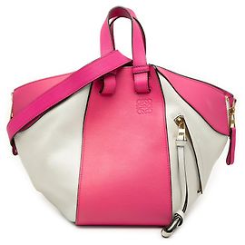 Borsa a tracolla LOEWE Small Bicolor Calfskin Hammock Bag rosa Rosa