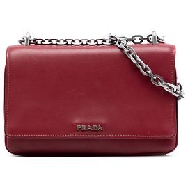 Borsa a tracolla Prada Soft Calf Chain Rossa Rosso
