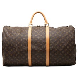 Bolsa de viagem Louis Vuitton Monogram Keepall 60 marrom Marrom