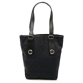 Schwarzer Gucci GG Canvas Charmy Tote Schwarz