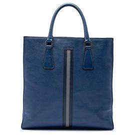 Cabas Lux en Saffiano bleu Prada Bleu