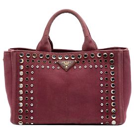 Sac à main Prada Small Canvas Canapa Bijoux rouge Rouge