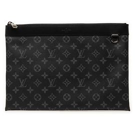 Pochette GM Louis Vuitton Monogram Eclipse Discovery nera - Clutch Nero